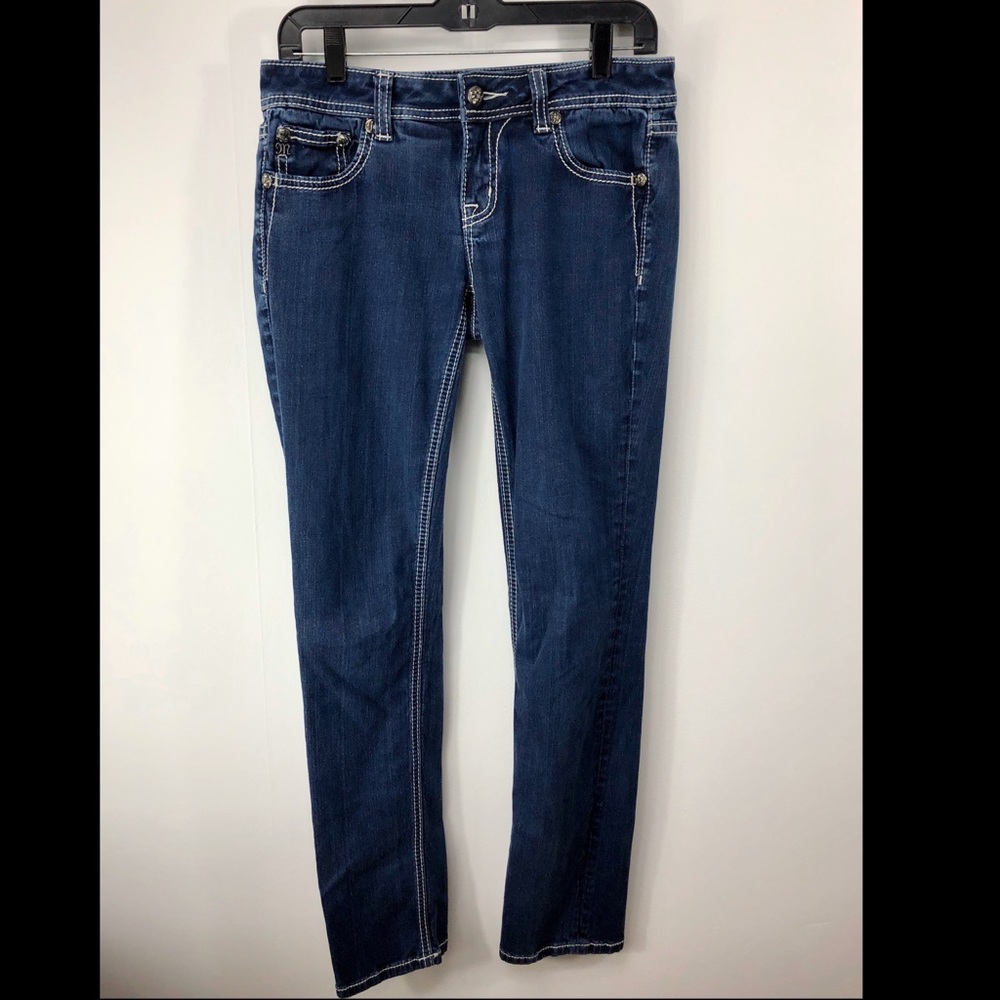 Miss Me straight jeans‎ Loose Saddle Stitch Border